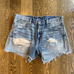 Ralph Lauren Distressed Blue Denim Women's Cutoff Shorts
